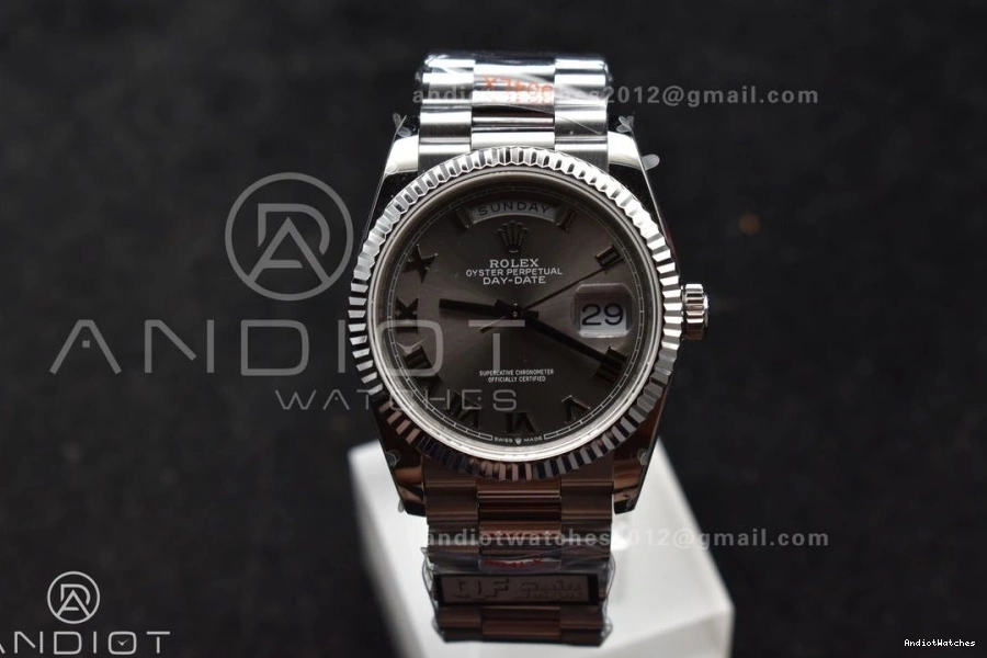 vr3255 DayDate Edition Efficient Weight) 36 on Roman Bracelet Steel V5 Grey Dial (Gain President 684 Best SS QF 904L 1120